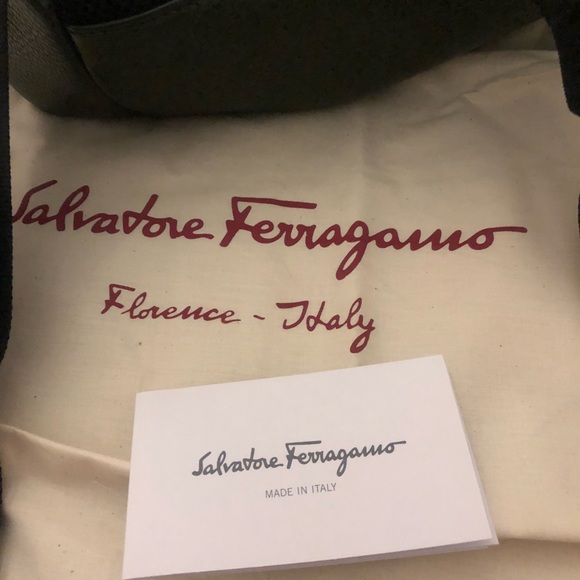 Salvatore Ferragamo Mens Green Calfskin Backpack - Picture 8 of 8